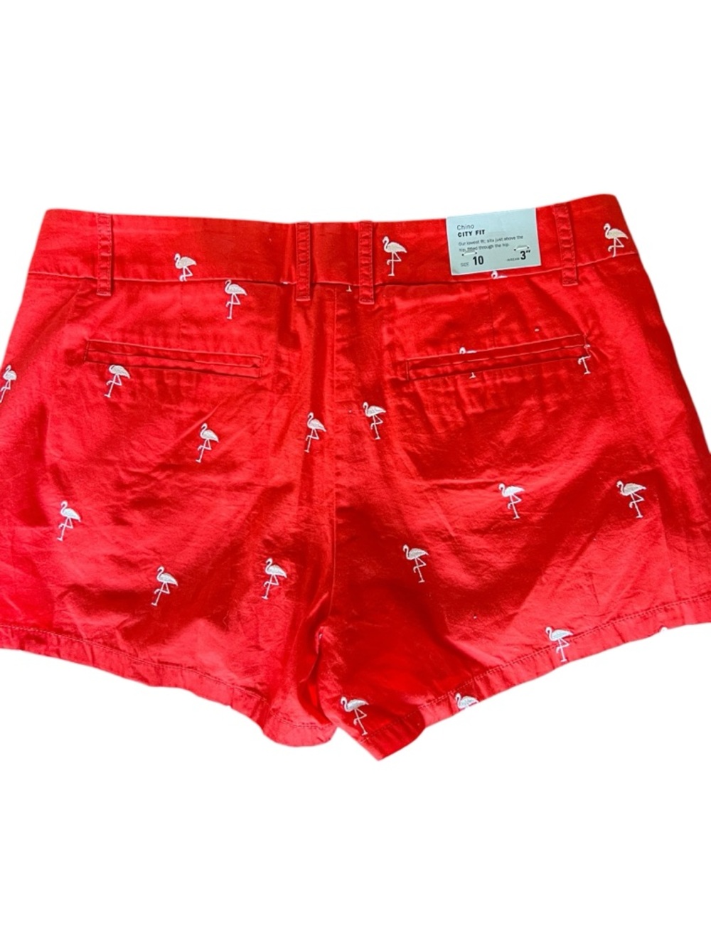 J.Crew Flamingo Chino Shorts Size 10 City Fit Red Preppy Summer NWT - Picture 4 of 5